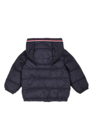 bomber in piuma d'oca blu MONCLER KIDS | J29511A000365968E742